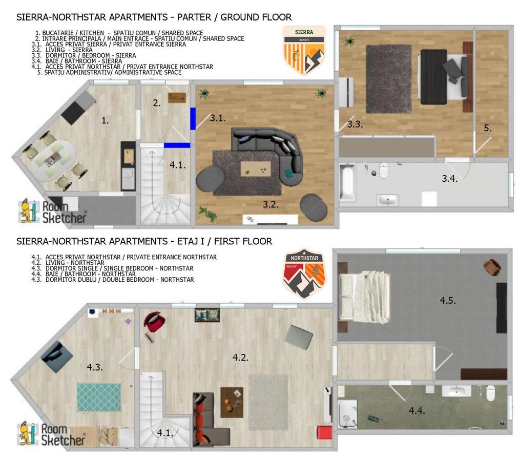 Sierra - Northstar Apartments Braşov Eksteriør billede